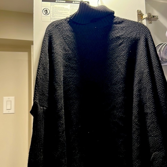 Tall Black Oversized Sweater - Picture 2 of 2
